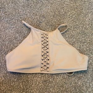 Aerie high neck bikini top